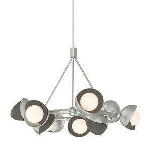 Hubbardton Forge - 131068-SKT-MULT-85-07-GG0711 - Nine Light Pendant - Brooklyn - Sterling