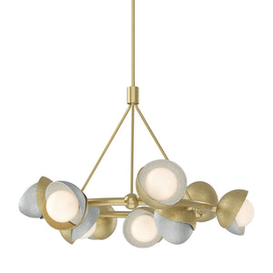 Hubbardton Forge - 131068-SKT-MULT-86-82-GG0711 - Nine Light Pendant - Brooklyn - Modern Brass