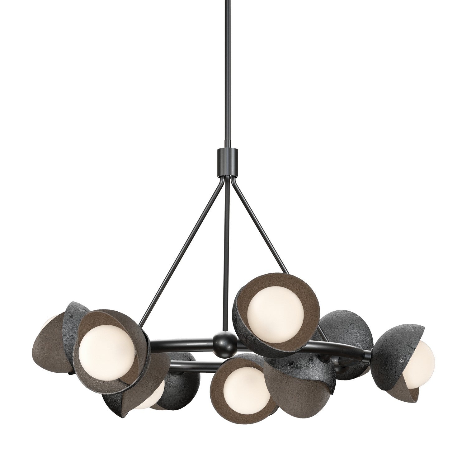 Hubbardton Forge - 131068-SKT-MULT-89-05-GG0711 - Nine Light Pendant - Brooklyn - Ink