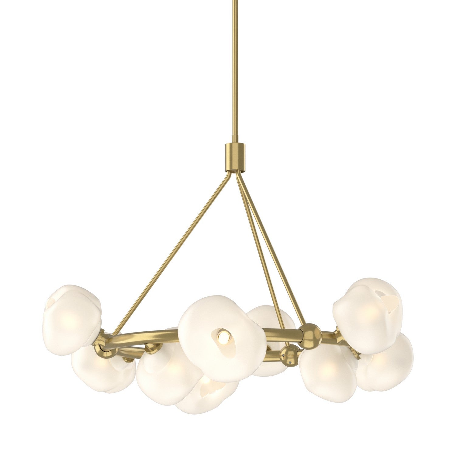 Hubbardton Forge - 131069-SKT-MULT-86-FD0710 - Nine Light Pendant - Ume - Modern Brass