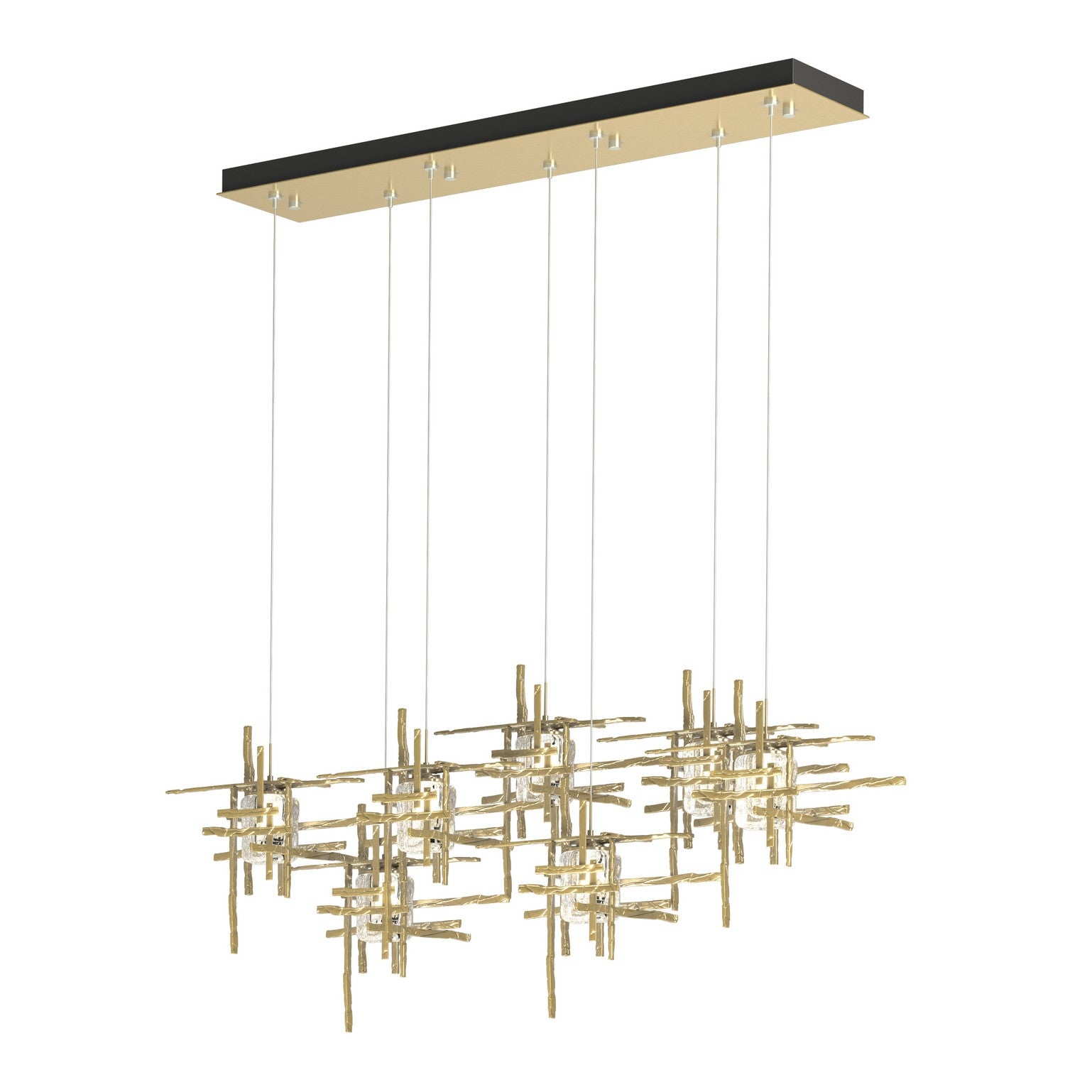 Hubbardton Forge - 131095-SKT-STND-89-II0728 - Tura 7-Light Seeded Glass Pendant - Tura - Ink