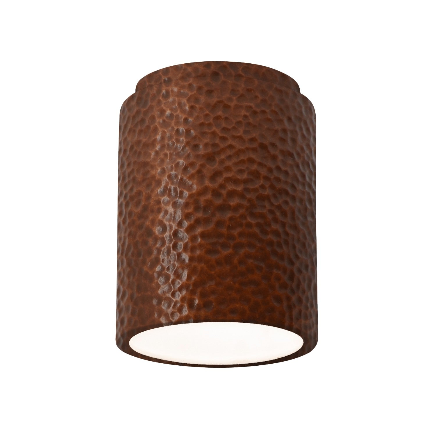 Justice Designs - CER-6100W-HMCP - Flush-Mount - Radiance - Hammered Copper