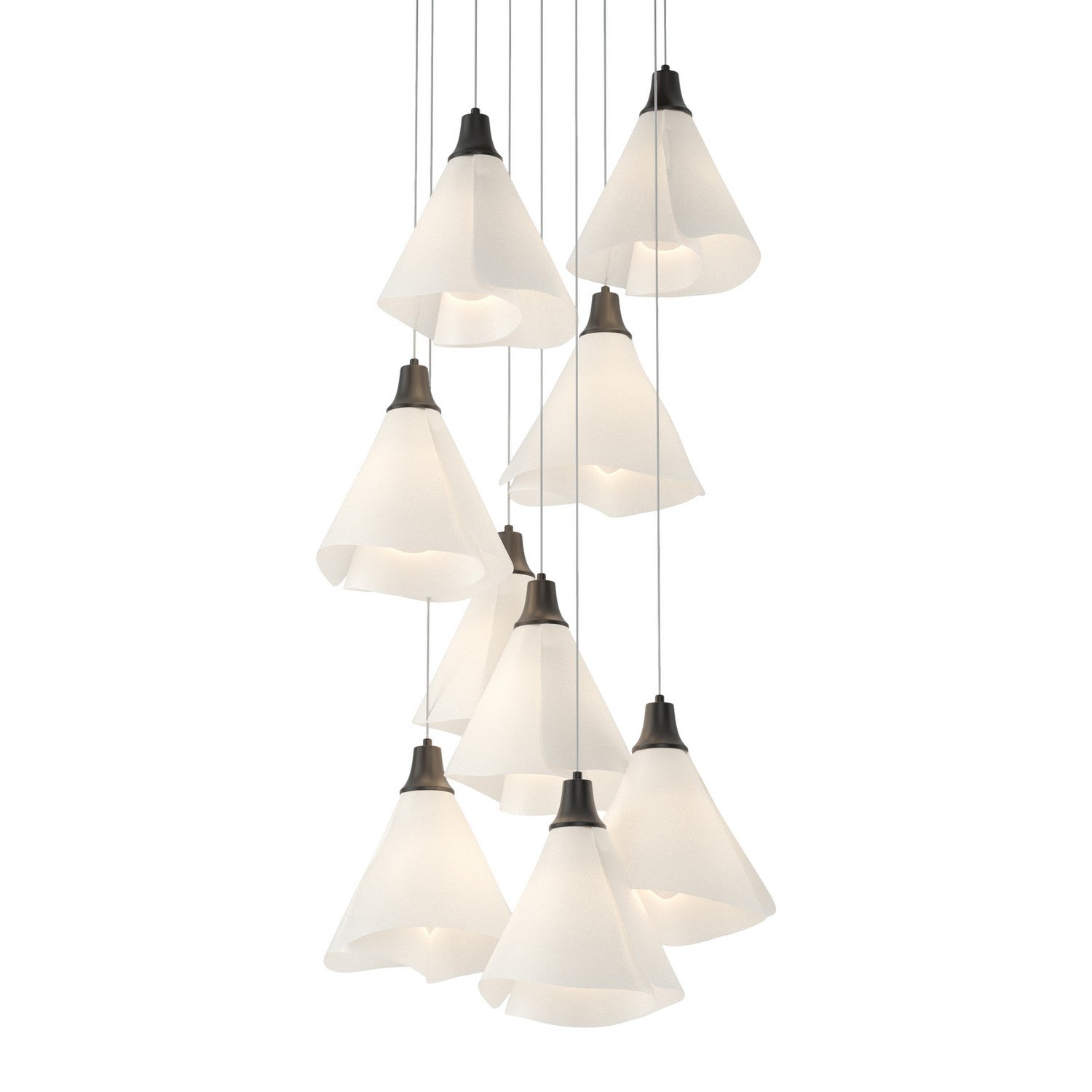 Hubbardton Forge - 131102-SKT-LONG-10-SH1987 - Mobius 9-Light Pendant - Mobius - Black