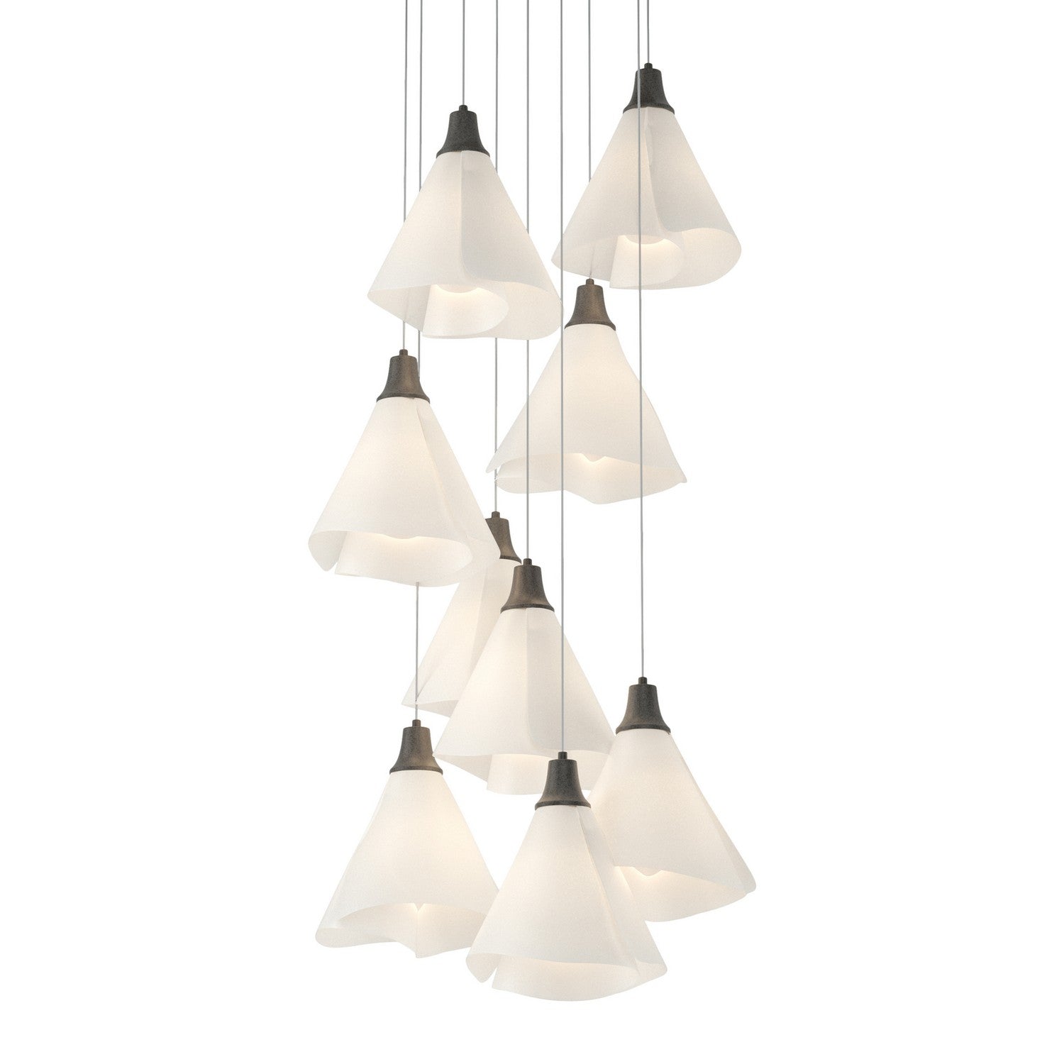 Hubbardton Forge - 131102-SKT-LONG-20-SH1987 - Mobius 9-Light Pendant - Mobius - Natural Iron