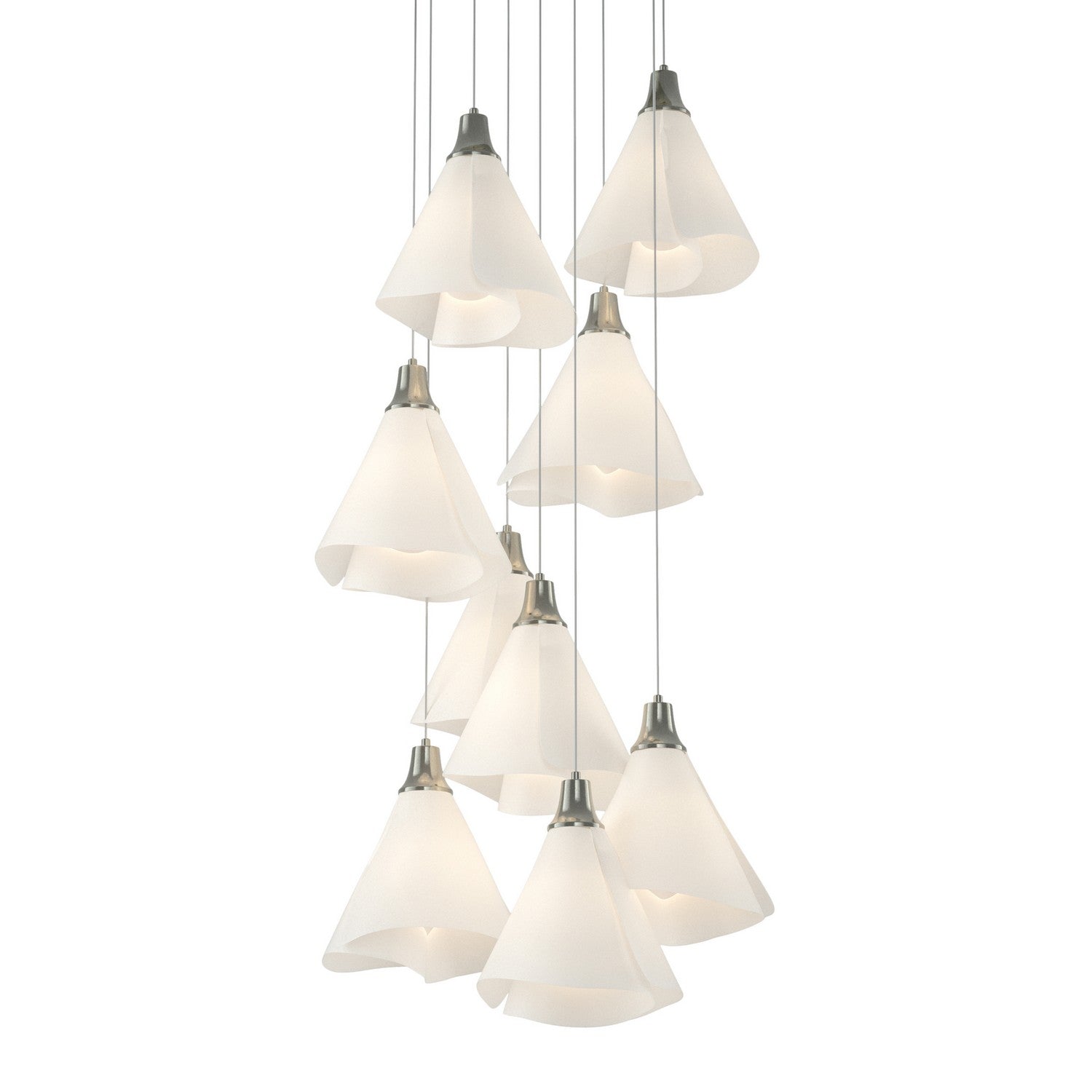 Hubbardton Forge - 131102-SKT-LONG-85-SH1987 - Mobius 9-Light Pendant - Mobius - Sterling