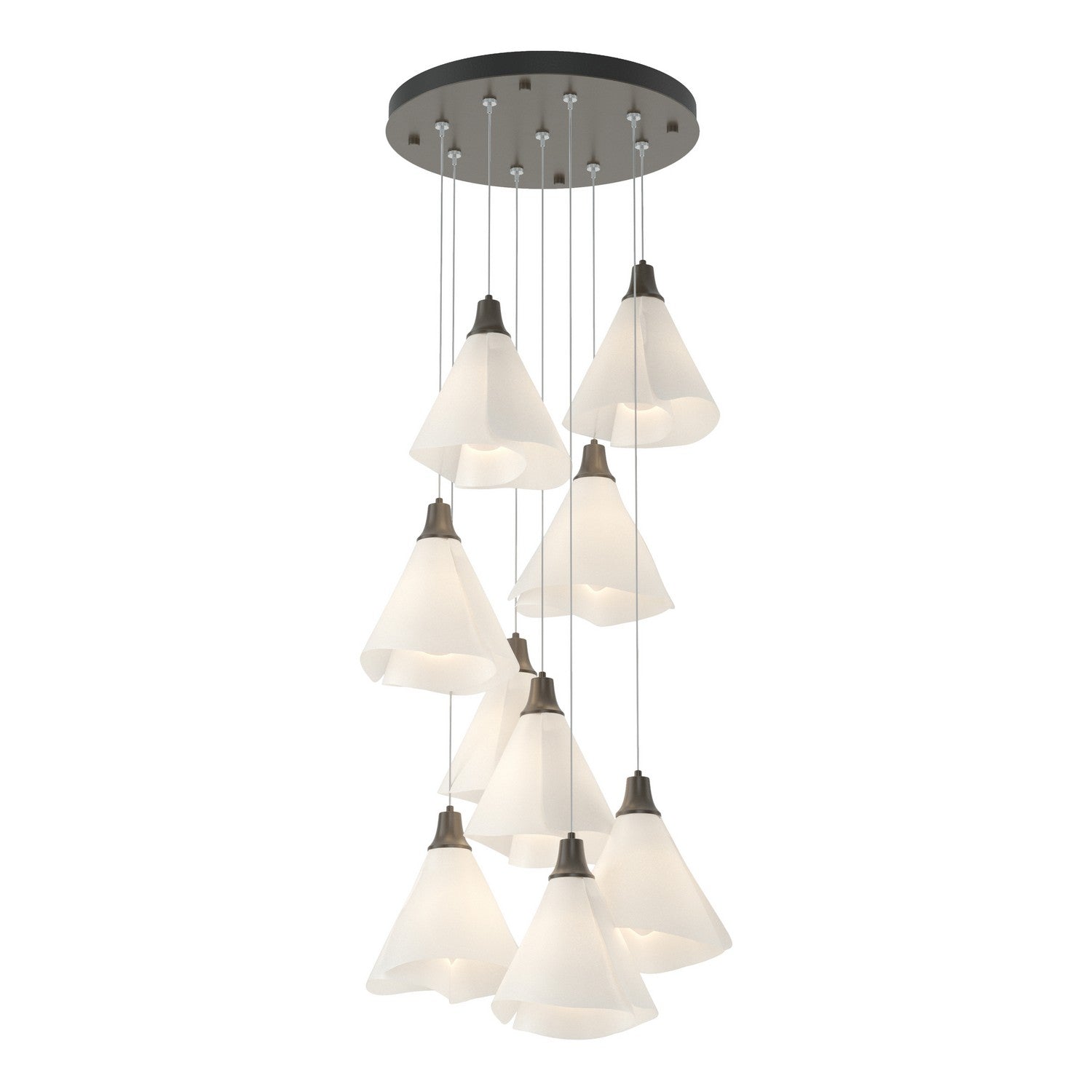 Hubbardton Forge - 131102-SKT-STND-07-SH1987 - Mobius 9-Light Pendant - Mobius - Dark Smoke