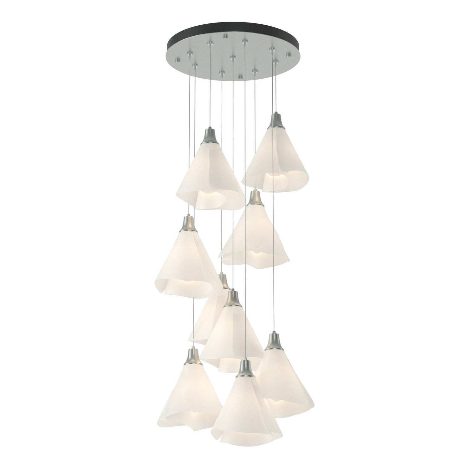 Hubbardton Forge - 131102-SKT-STND-82-SH1987 - Mobius 9-Light Pendant - Mobius - Vintage Platinum