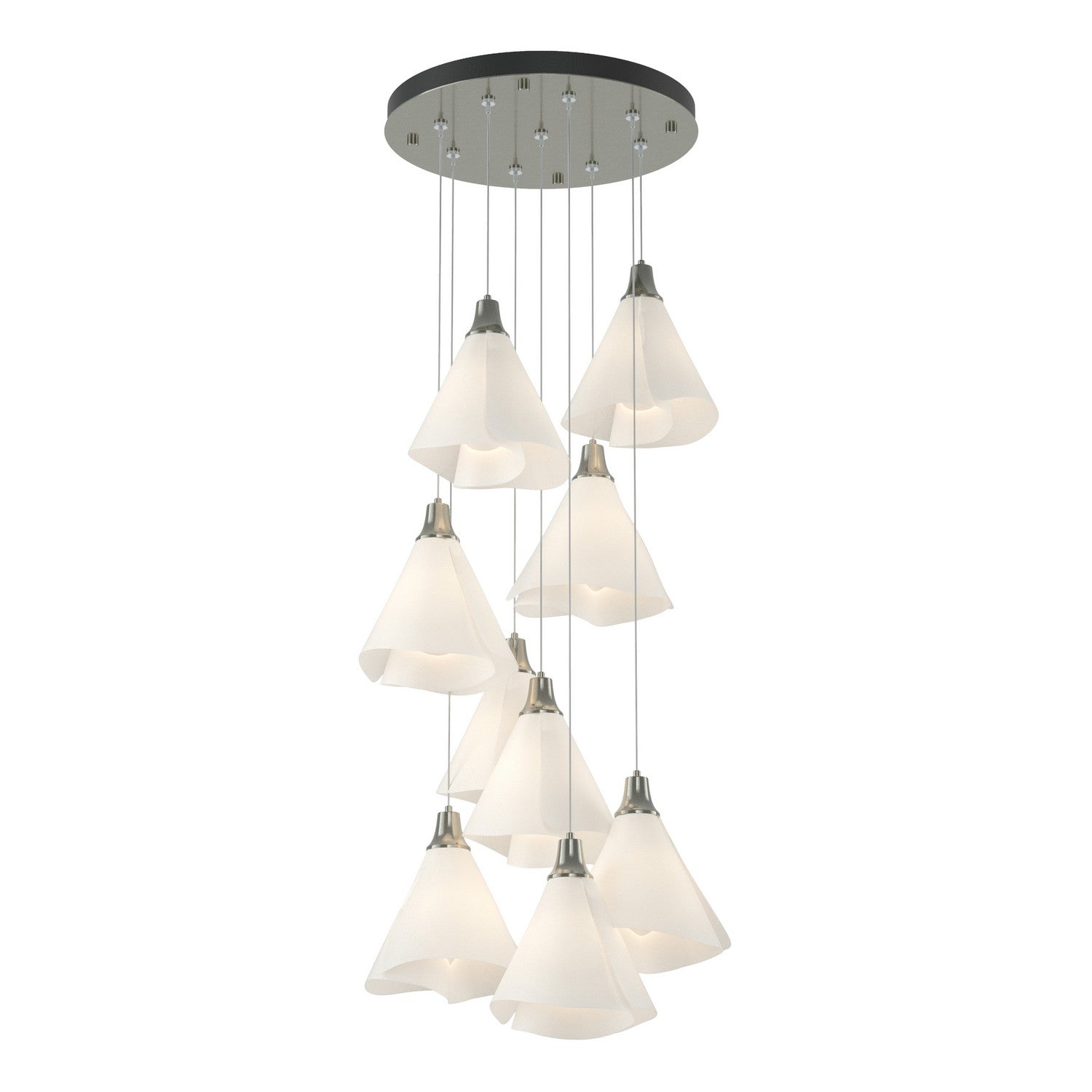 Hubbardton Forge - 131102-SKT-STND-85-SH1987 - Mobius 9-Light Pendant - Mobius - Sterling