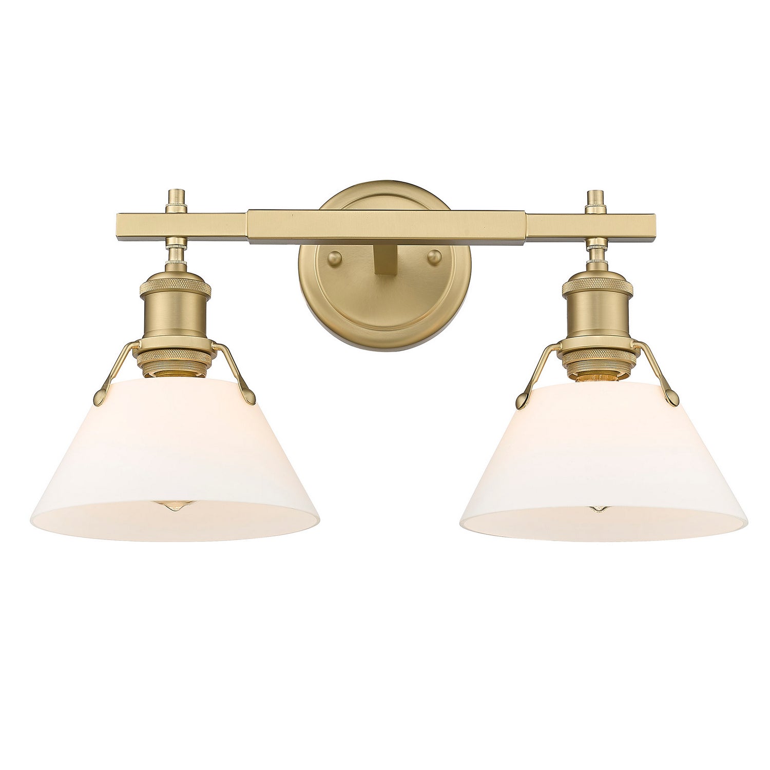 Golden - 3306-BA2 BCB-OP - Two Light Bath Vanity - Orwell BCB - Brushed Champagne Bronze