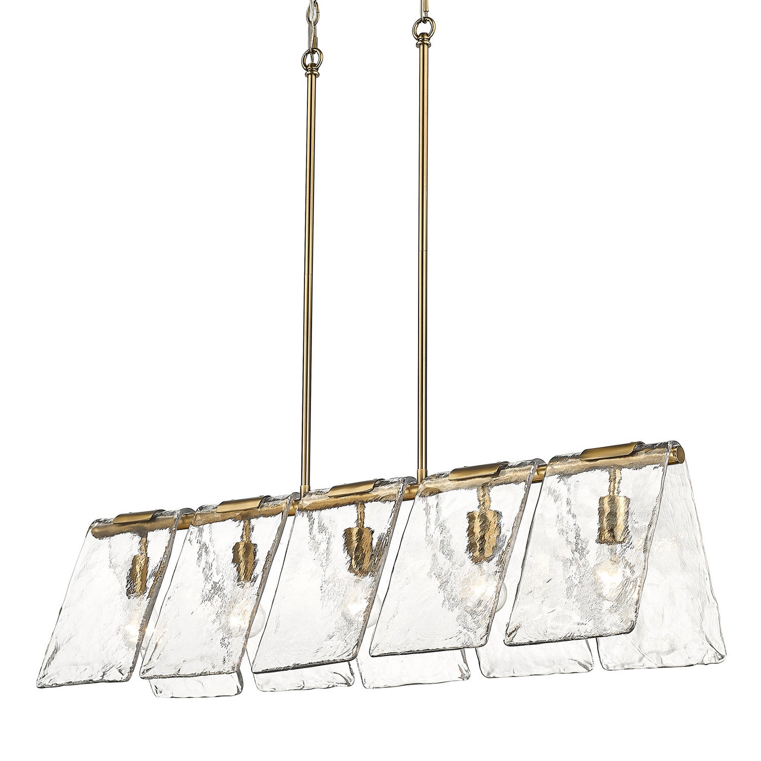 Golden - 6072-LP MBS-HWG - Five Light Linear Pendant - Serenity - Modern Brass