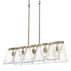 Golden - 6072-LP MBS-HWG - Five Light Linear Pendant - Serenity - Modern Brass