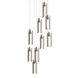 Hubbardton Forge - 131104-SKT-LONG-05-ZM0065 - LED Pendant - Exos Glass - Bronze