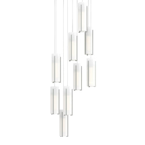 Hubbardton Forge - 131104-SKT-LONG-82-GG0065 - LED Pendant - Exos Glass - Vintage Platinum