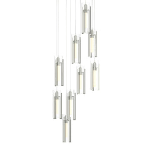 Hubbardton Forge - 131104-SKT-LONG-85-ZM0065 - LED Pendant - Exos Glass - Sterling
