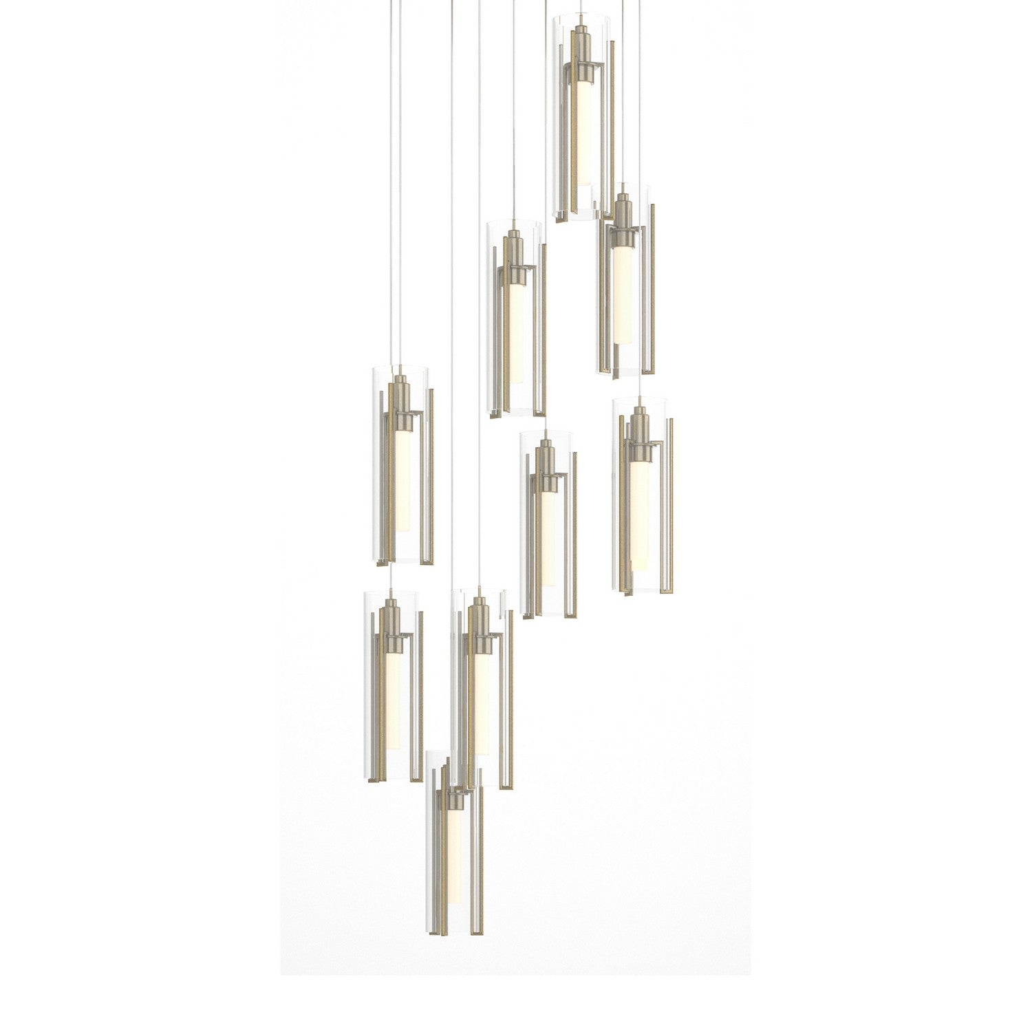 Hubbardton Forge - 131104-SKT-LONG-86-ZM0065 - LED Pendant - Exos Glass - Modern Brass