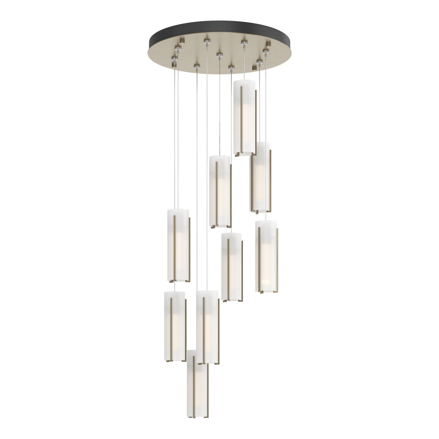 Hubbardton Forge - 131104-SKT-STND-84-GG0065 - Exos Glass 9-Light Pendant - Exos Glass - Soft Gold