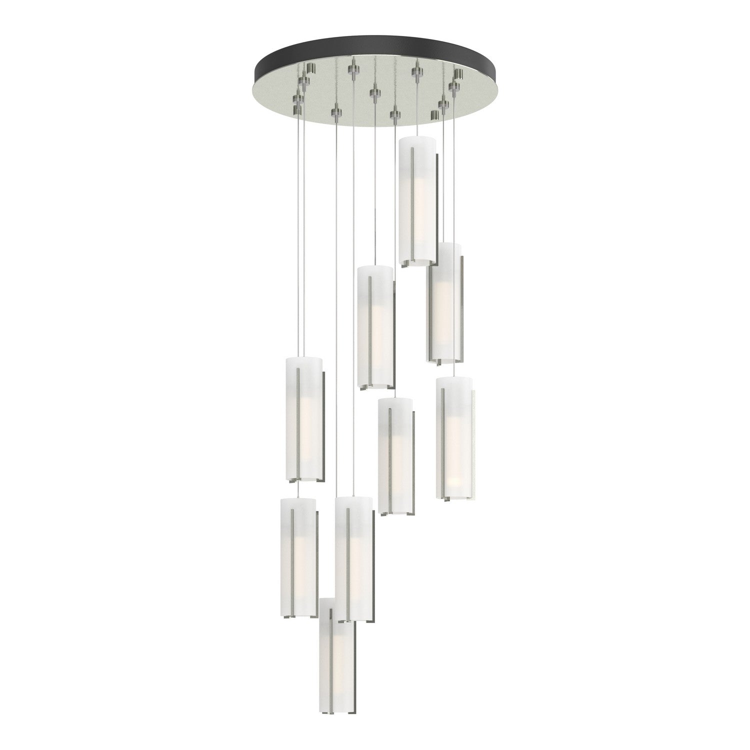 Hubbardton Forge - 131104-SKT-STND-85-GG0065 - Exos Glass 9-Light Pendant - Exos Glass - Sterling
