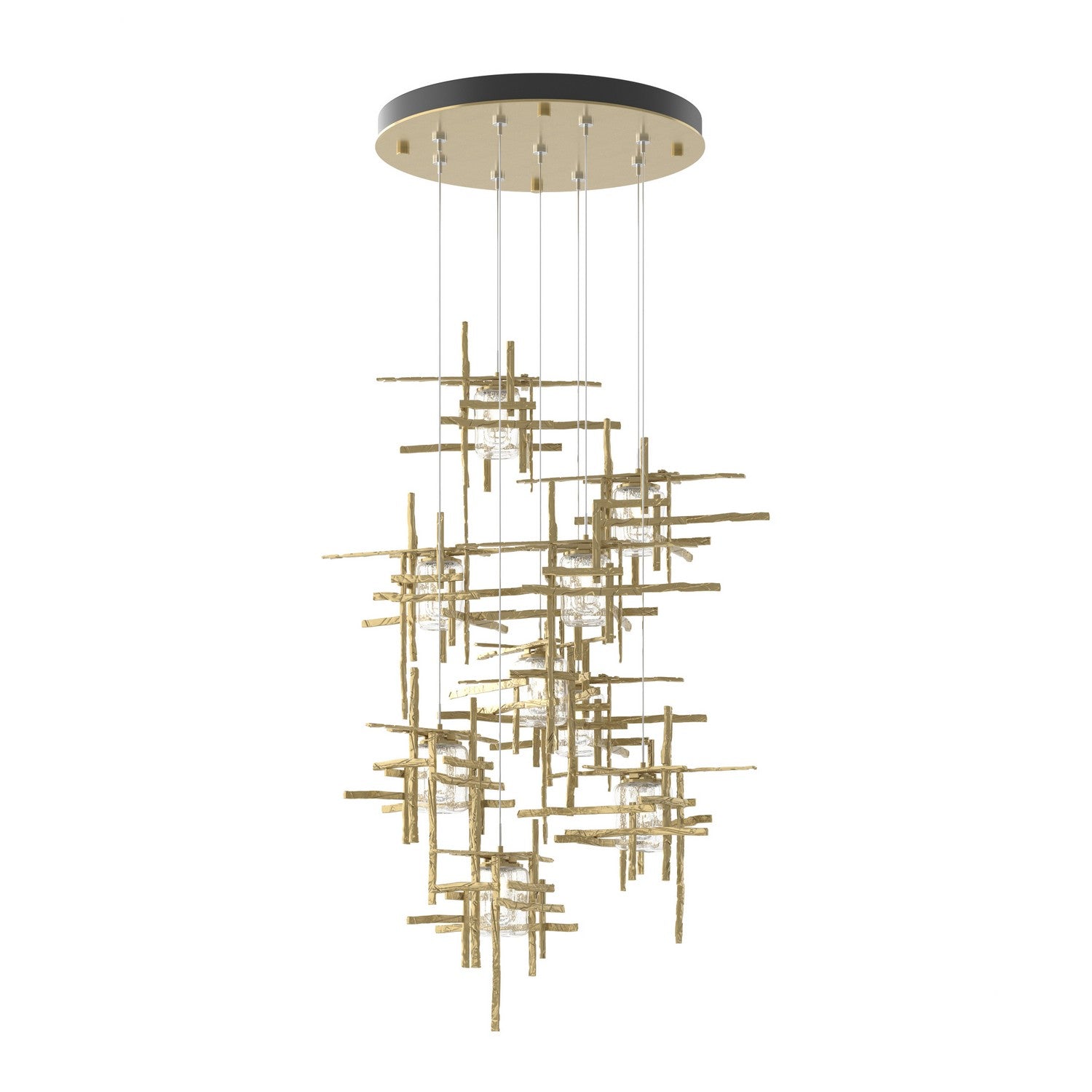 Hubbardton Forge - 131107-SKT-STND-89-II0728 - Tura 9-Light Seeded Glass Pendant - Tura - Ink
