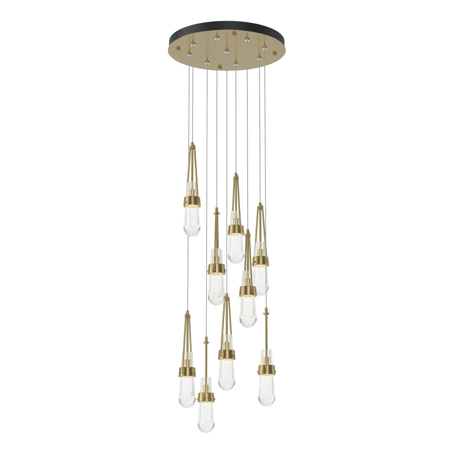 Hubbardton Forge - 131108-SKT-STND-89-ZM0434 - Link 9-Light Clear Glass Pendant - Link - Ink