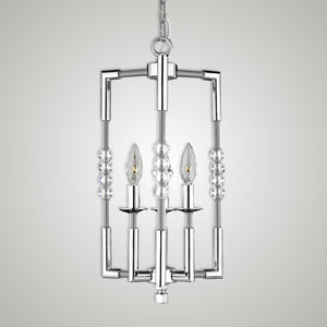 American Brass & Crystal - CH3501-37G-38G-ST - Three Light Chandelier - Magro - Pewter with Polished Nickel