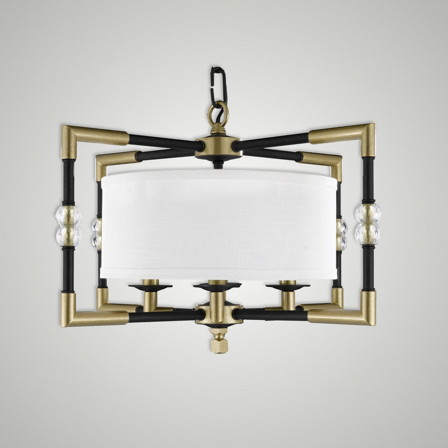 American Brass & Crystal - CH3702-35S-36G-ST-HL - Four Light Chandelier - Magro - Old Bronze w/Old Brass Accents