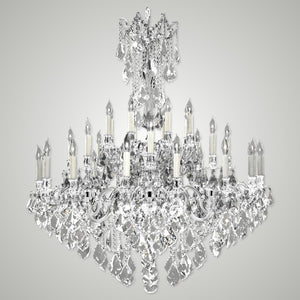 American Brass & Crystal - CH9323-A-08G-PI - 32 Light Chandelier - Elise - Silver