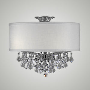 American Brass & Crystal - FM6511-A-08G-ST-HL - Five Light Semi-Flush Mount - Llydia - Silver