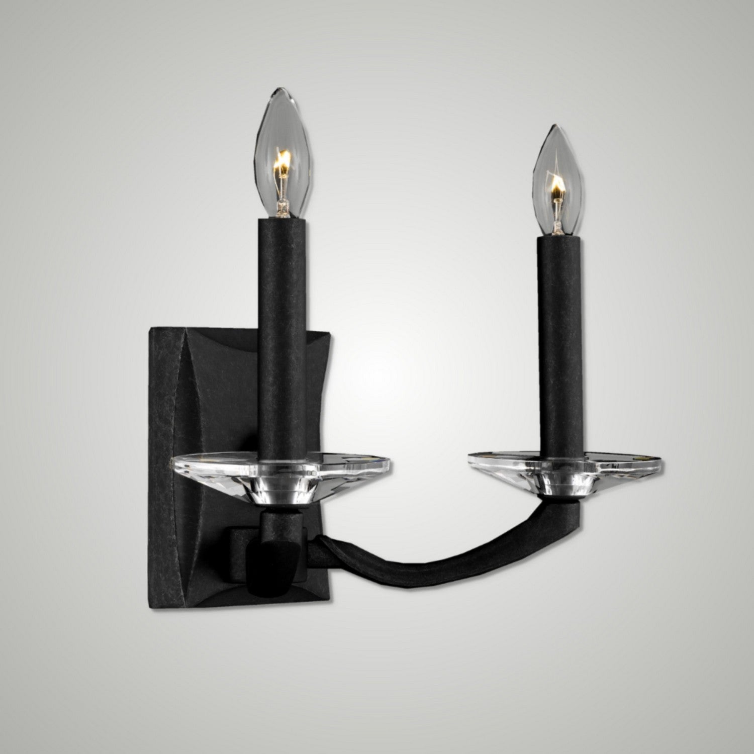 American Brass & Crystal - WS5382-35S-ST - Two Light Wall Sconce - Kensington - Old Bronze (Black)