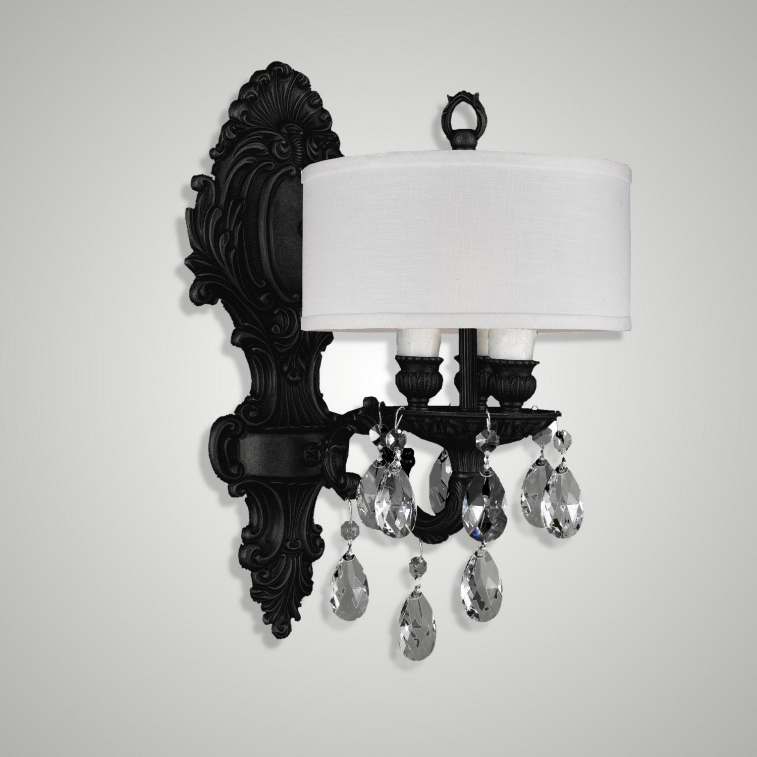 American Brass & Crystal - WS9420-O-05S-PI-HL - Three Light Wall Sconce - Wall Sconces - Old Bronze(Black)