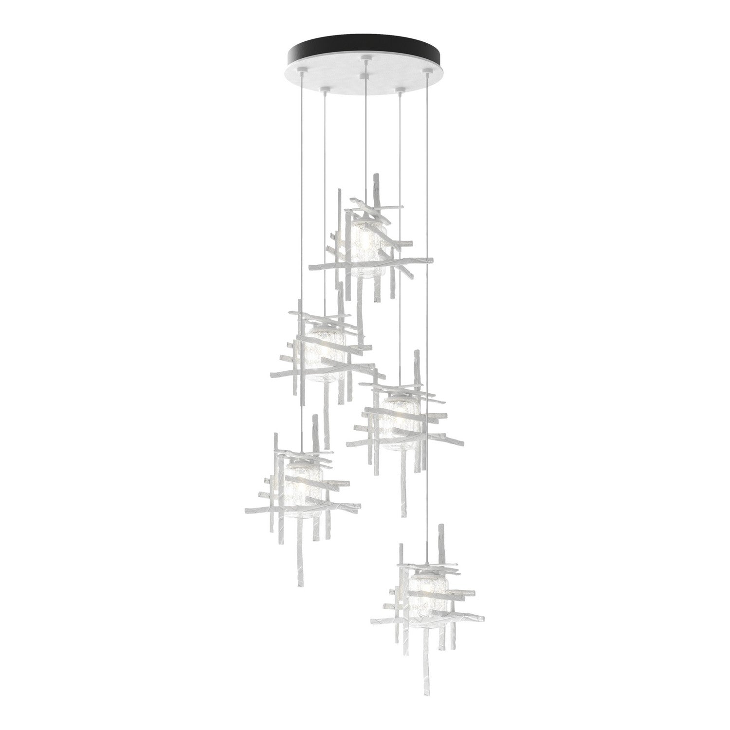 Hubbardton Forge - 131126-SKT-STND-02-II0728 - Tura 5-Light Seeded Glass Pendant - Tura - White