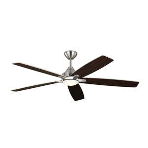 Generation Lighting. - 5LWDSM60BSD - 60"Ceiling Fan - Lowden - Brushed Steel