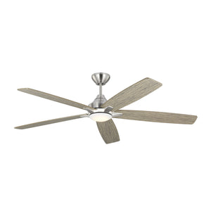 Generation Lighting. - 5LWDSM60BSLGD - 60"Ceiling Fan - Lowden - Brushed Steel