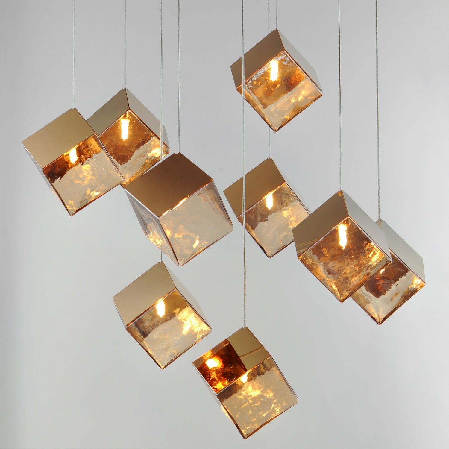 ET2 - E24689-26FG - LED Pendant - Ice Cube - French Gold