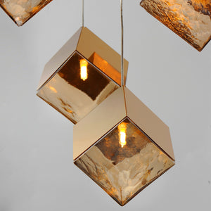 ET2 - E24689-26FG - LED Pendant - Ice Cube - French Gold