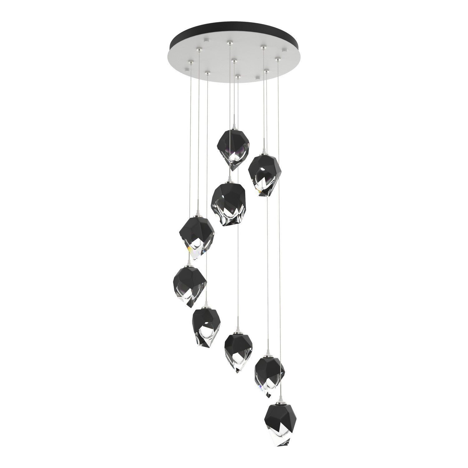 Hubbardton Forge - 131140-SKT-STND-02-BP0754 - Chrysalis 9-Light Small Crystal Pendant - Chrysalis - White