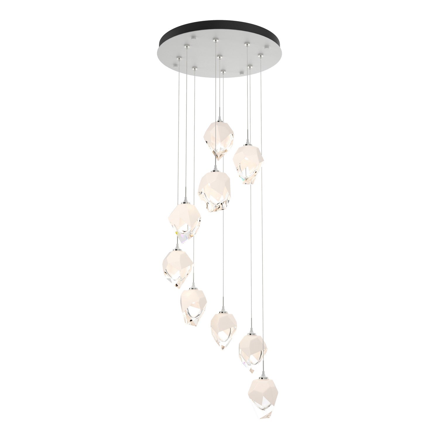 Hubbardton Forge - 131140-SKT-STND-02-WP0754 - Chrysalis 9-Light Small Crystal Pendant - Chrysalis - White