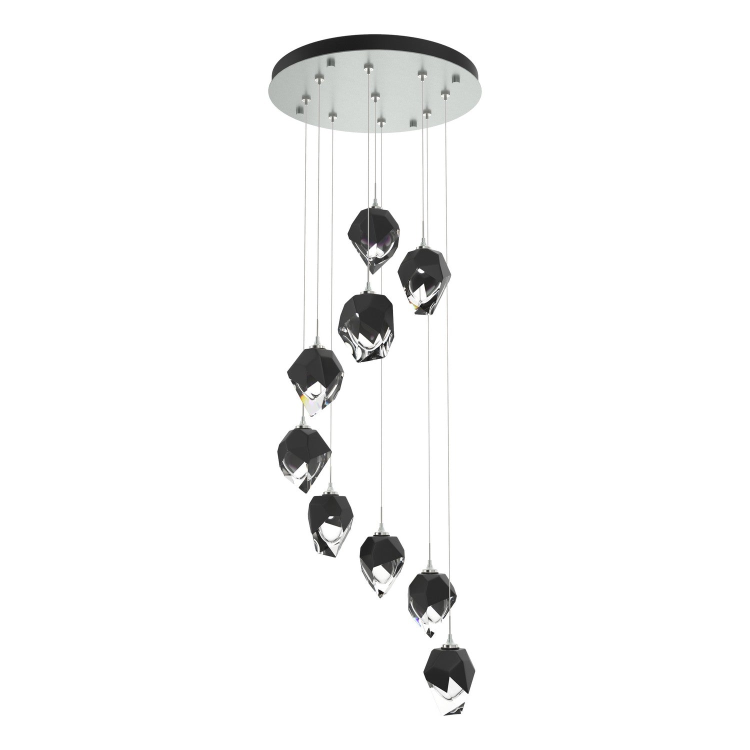 Hubbardton Forge - 131140-SKT-STND-82-BP0754 - Chrysalis 9-Light Small Crystal Pendant - Chrysalis - Vintage Platinum