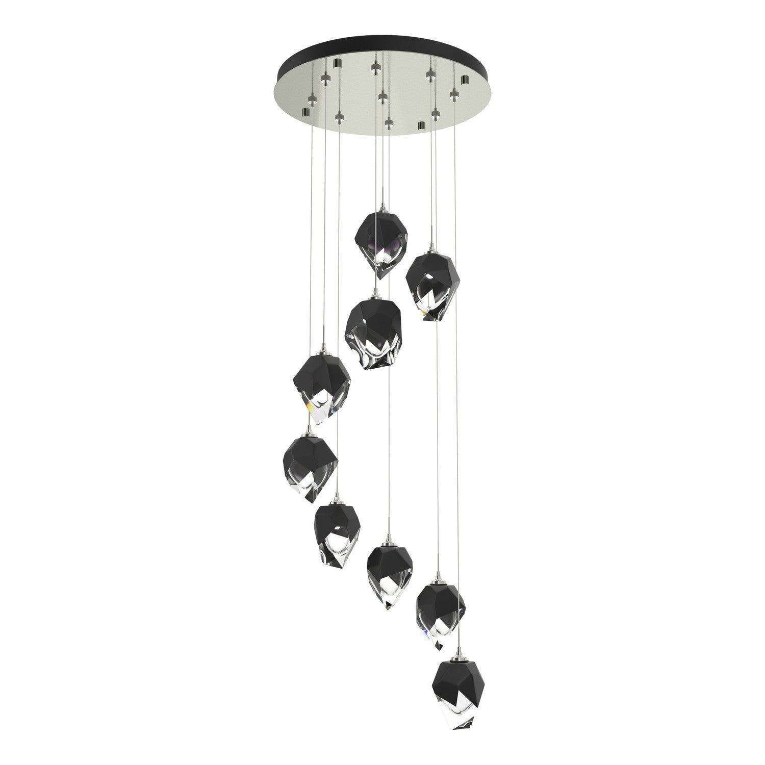 Hubbardton Forge - 131140-SKT-STND-85-BP0754 - Chrysalis 9-Light Small Crystal Pendant - Chrysalis - Sterling