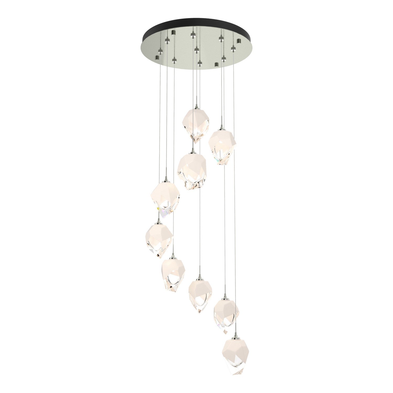 Hubbardton Forge - 131140-SKT-STND-85-WP0754 - Chrysalis 9-Light Small Crystal Pendant - Chrysalis - Sterling