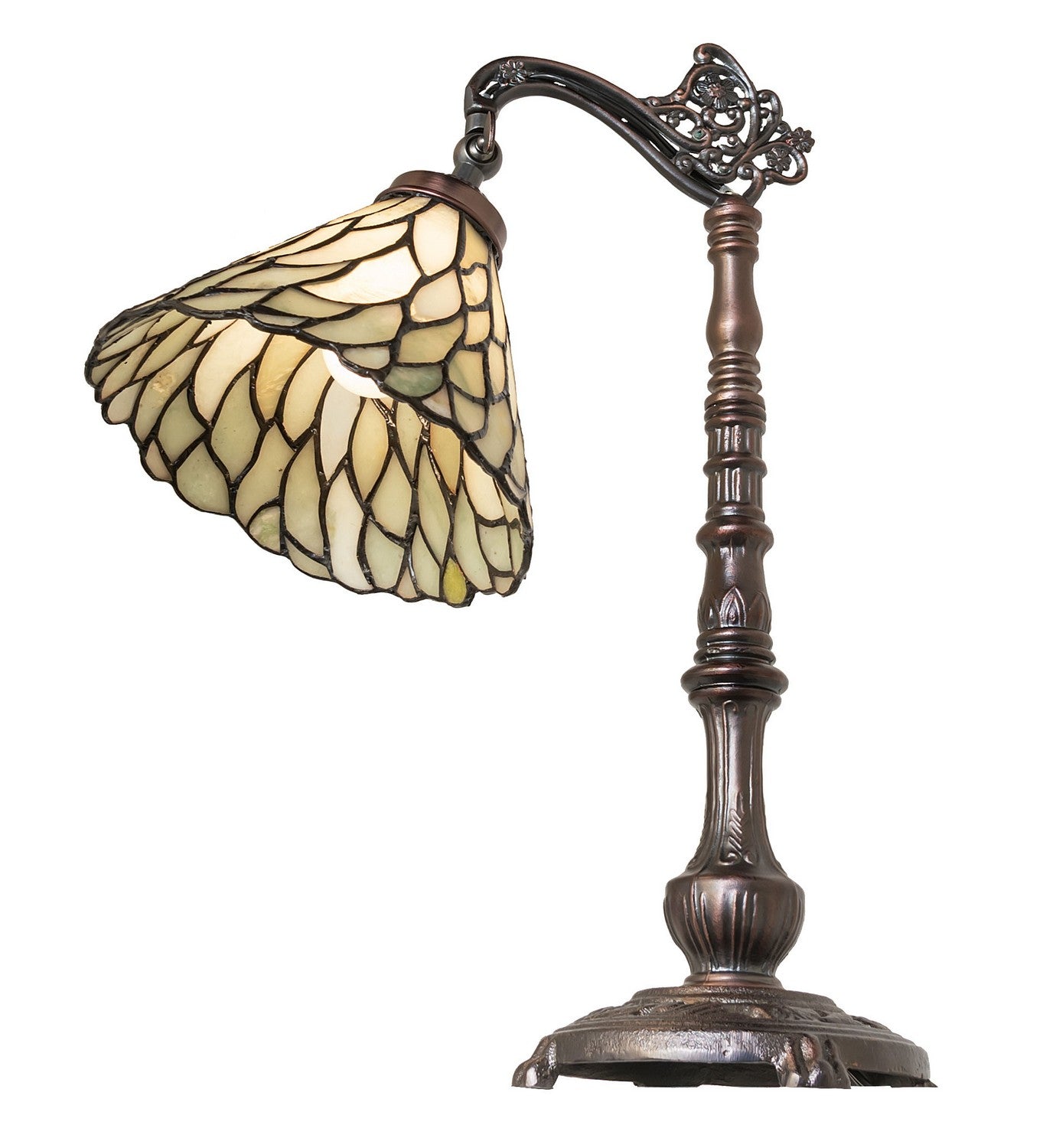 Meyda Tiffany - 104299 - One Light Table Lamp - Willow - Mahogany Bronze