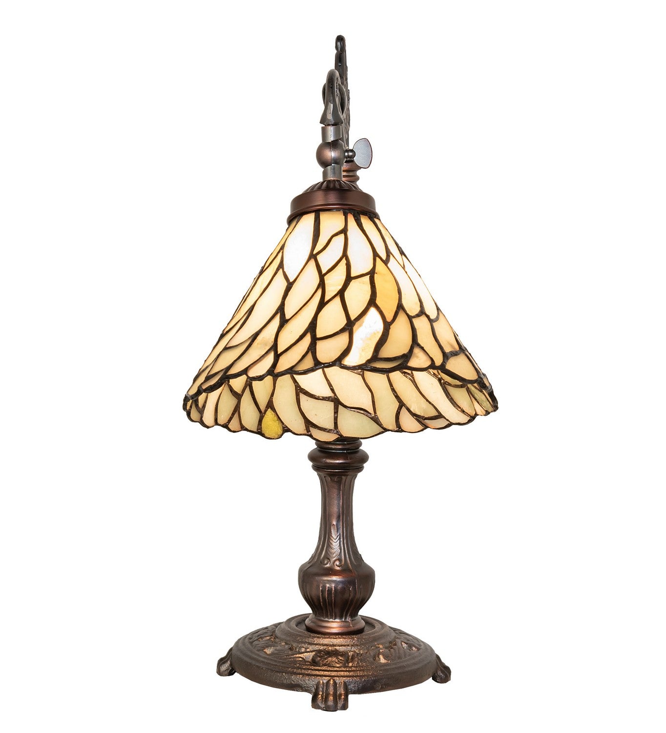 Meyda Tiffany - 104299 - One Light Table Lamp - Willow - Mahogany Bronze