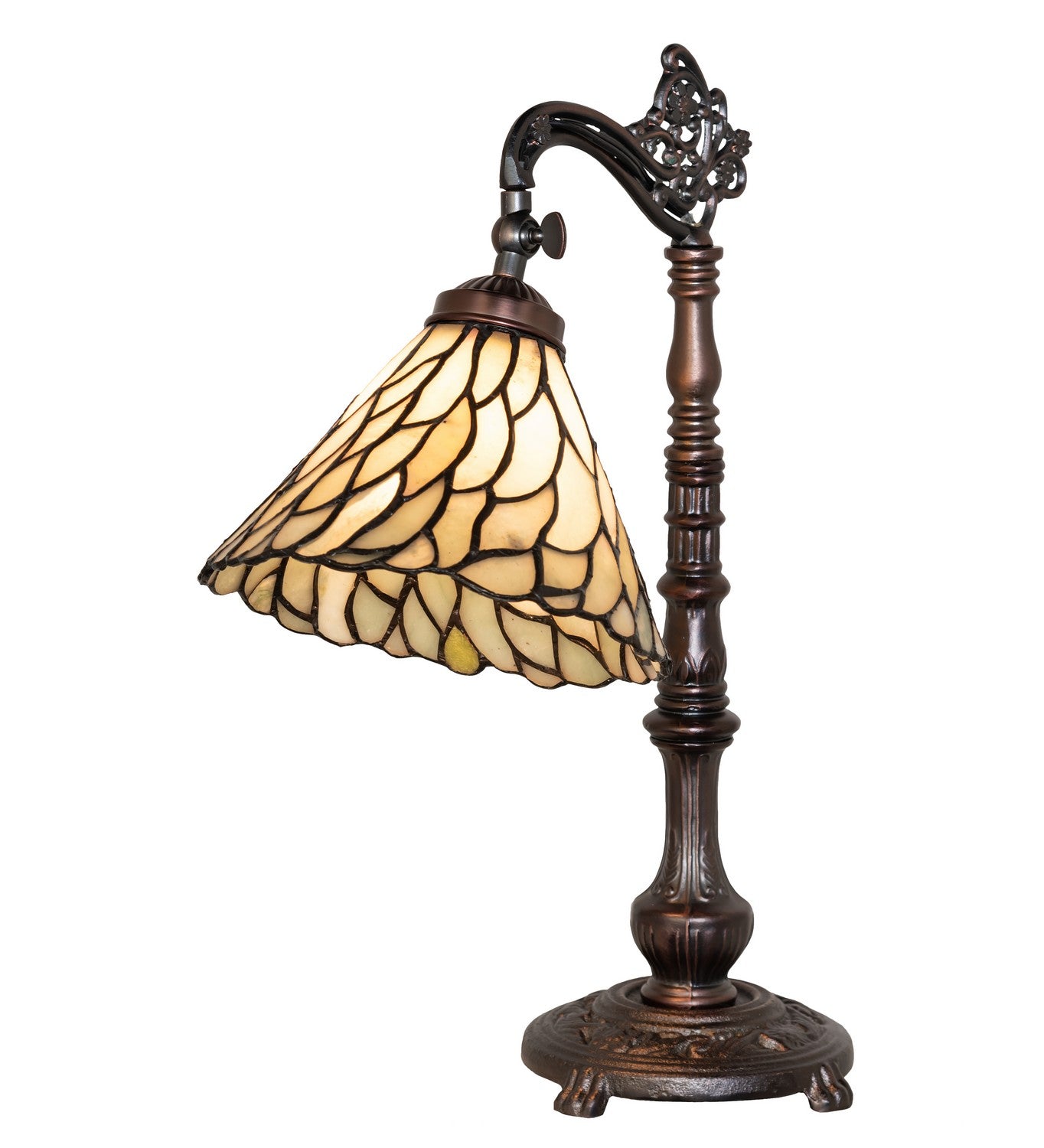 Meyda Tiffany - 104299 - One Light Table Lamp - Willow - Mahogany Bronze