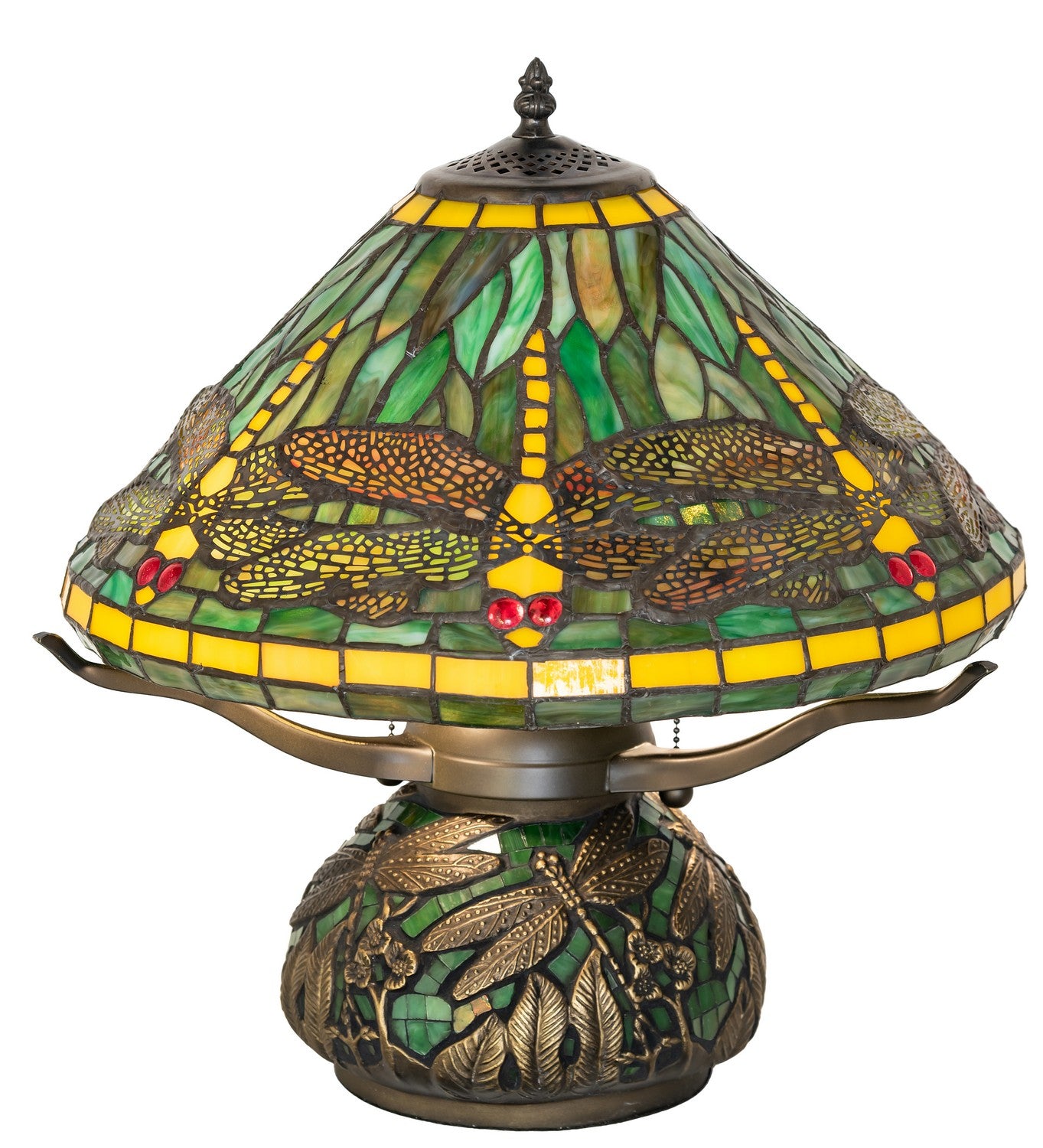 Meyda Tiffany - 215818 - Two Light Table Lamp - Tiffany Dragonfly - Mahogany Bronze