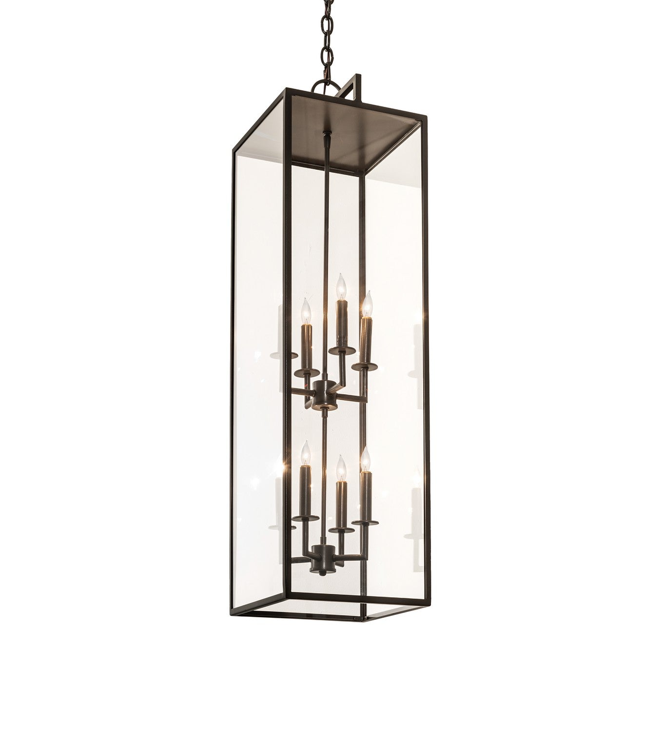 Meyda Tiffany - 240301 - Eight Light Pendant - Kitzi Box - Bronze