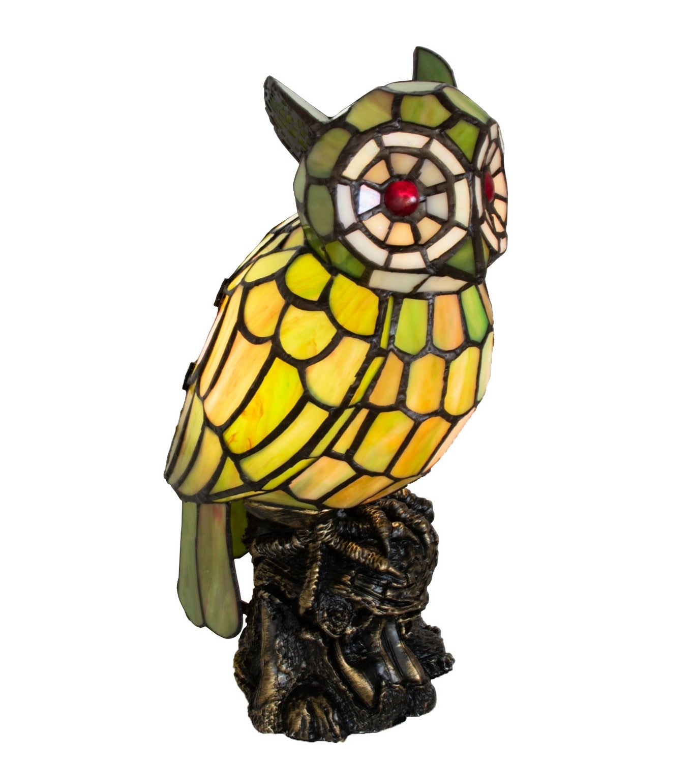 Meyda Tiffany - 254929 - One Light Accent Lamp - Owl - Black With Gold Highlight