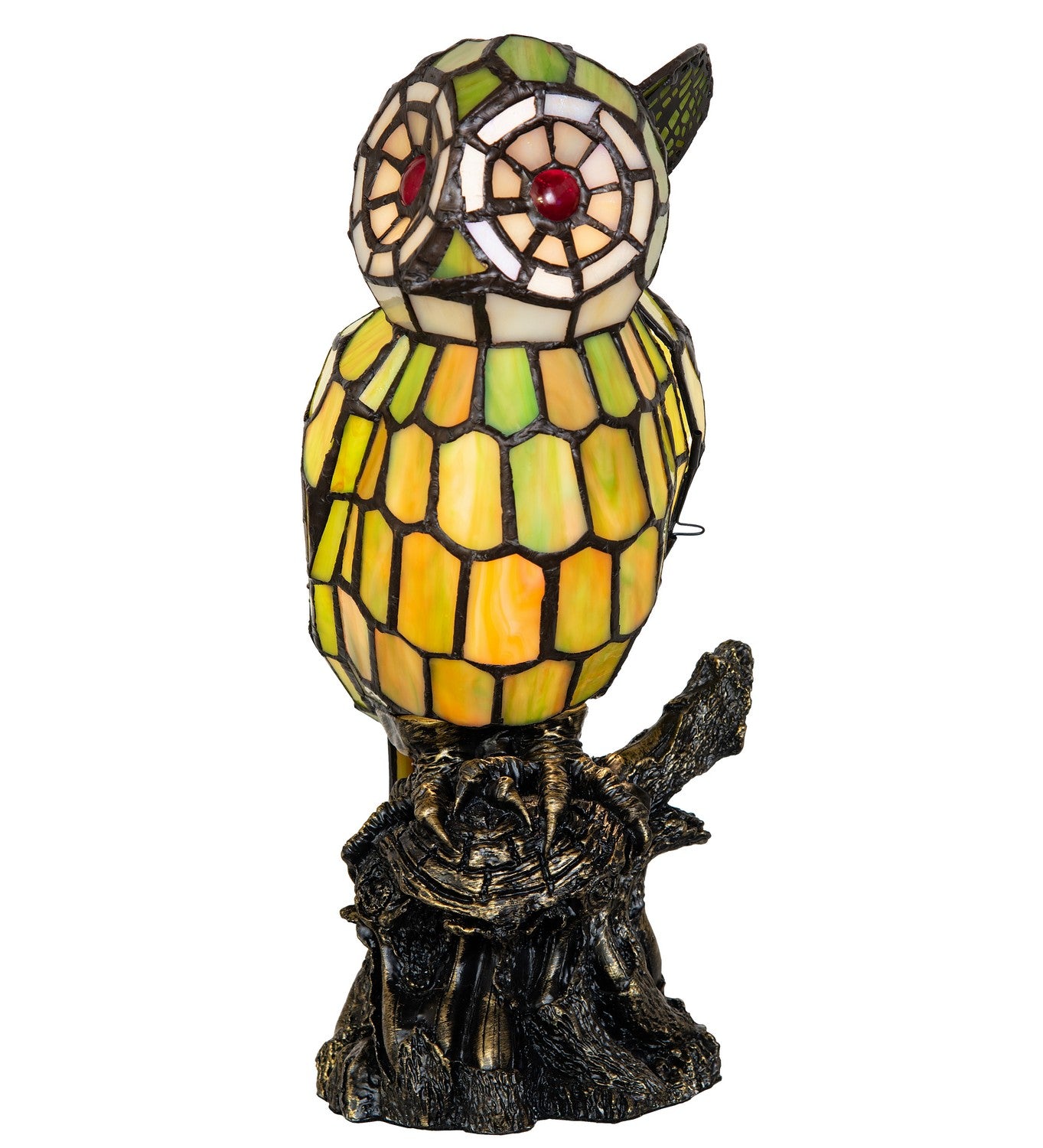 Meyda Tiffany - 254929 - One Light Accent Lamp - Owl - Black With Gold Highlight