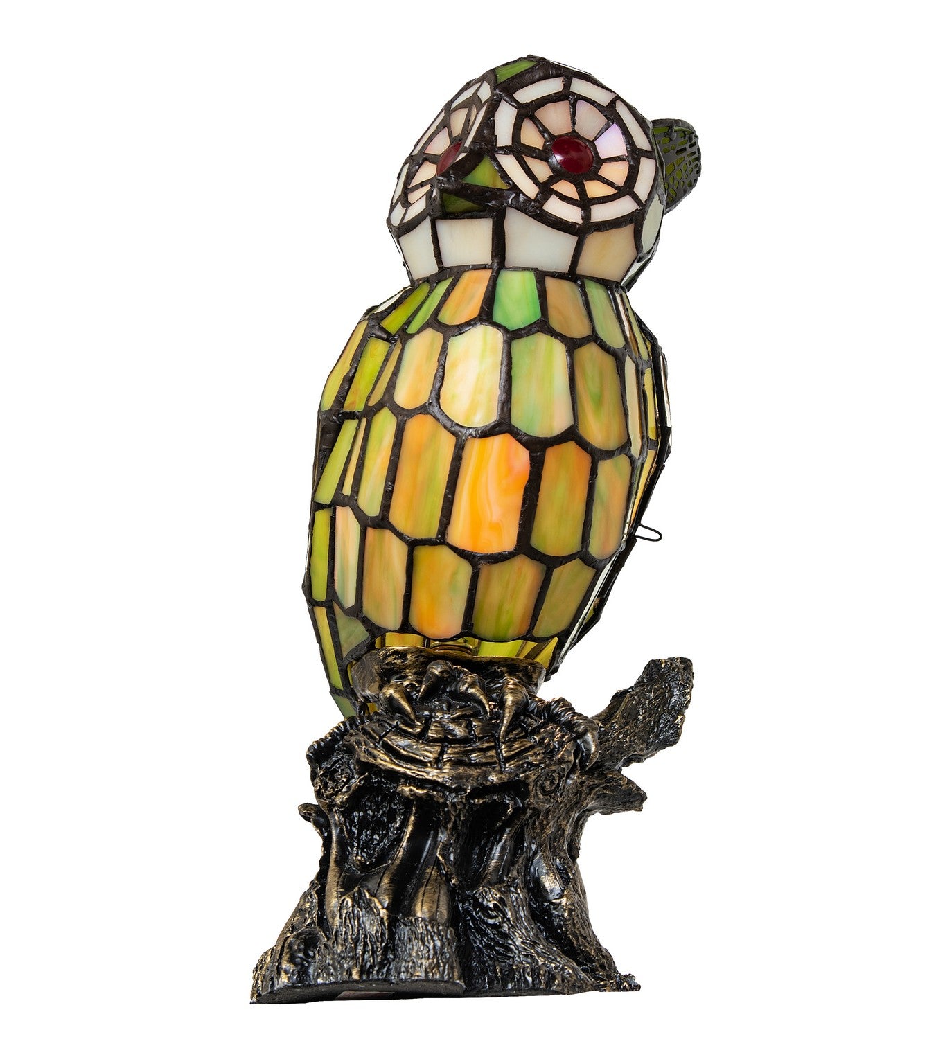 Meyda Tiffany - 254929 - One Light Accent Lamp - Owl - Black With Gold Highlight