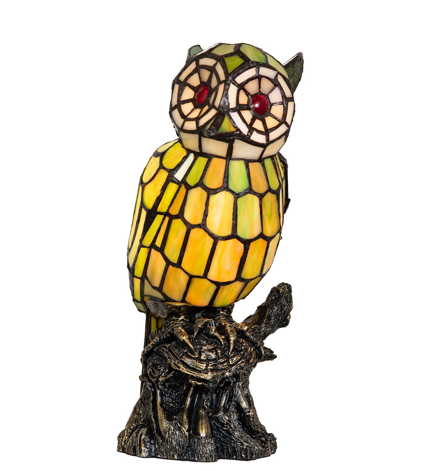 Meyda Tiffany - 254929 - One Light Accent Lamp - Owl - Black With Gold Highlight