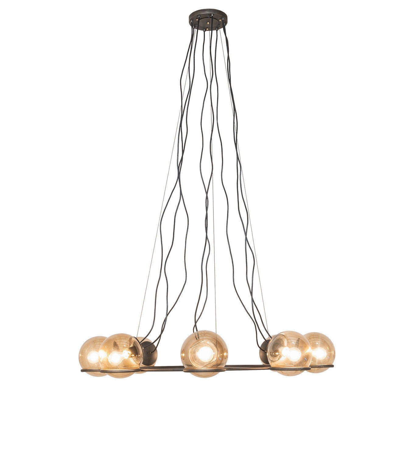 Meyda Tiffany - 259040 - Eight Light Pendant - Tyngsboro - Blackened Steel