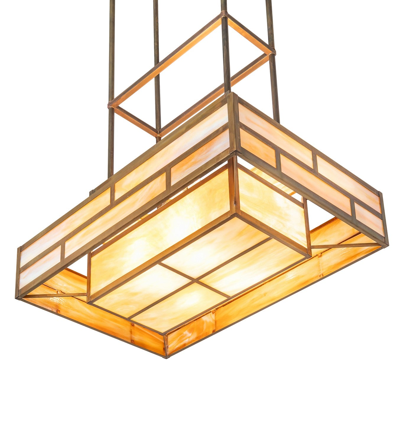 Meyda Tiffany - 262146 - Eight Light Pendant - Hyde Park - Vintage Brass